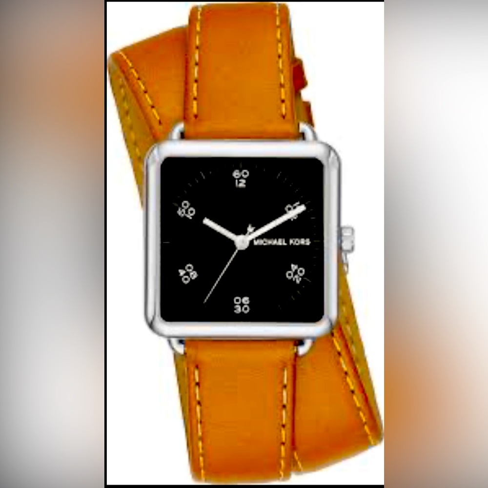 EUC MICHAEL KORS brown leather watch